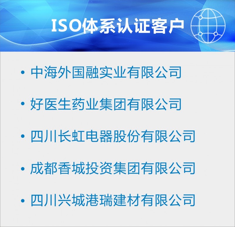 体系认证类部分客户